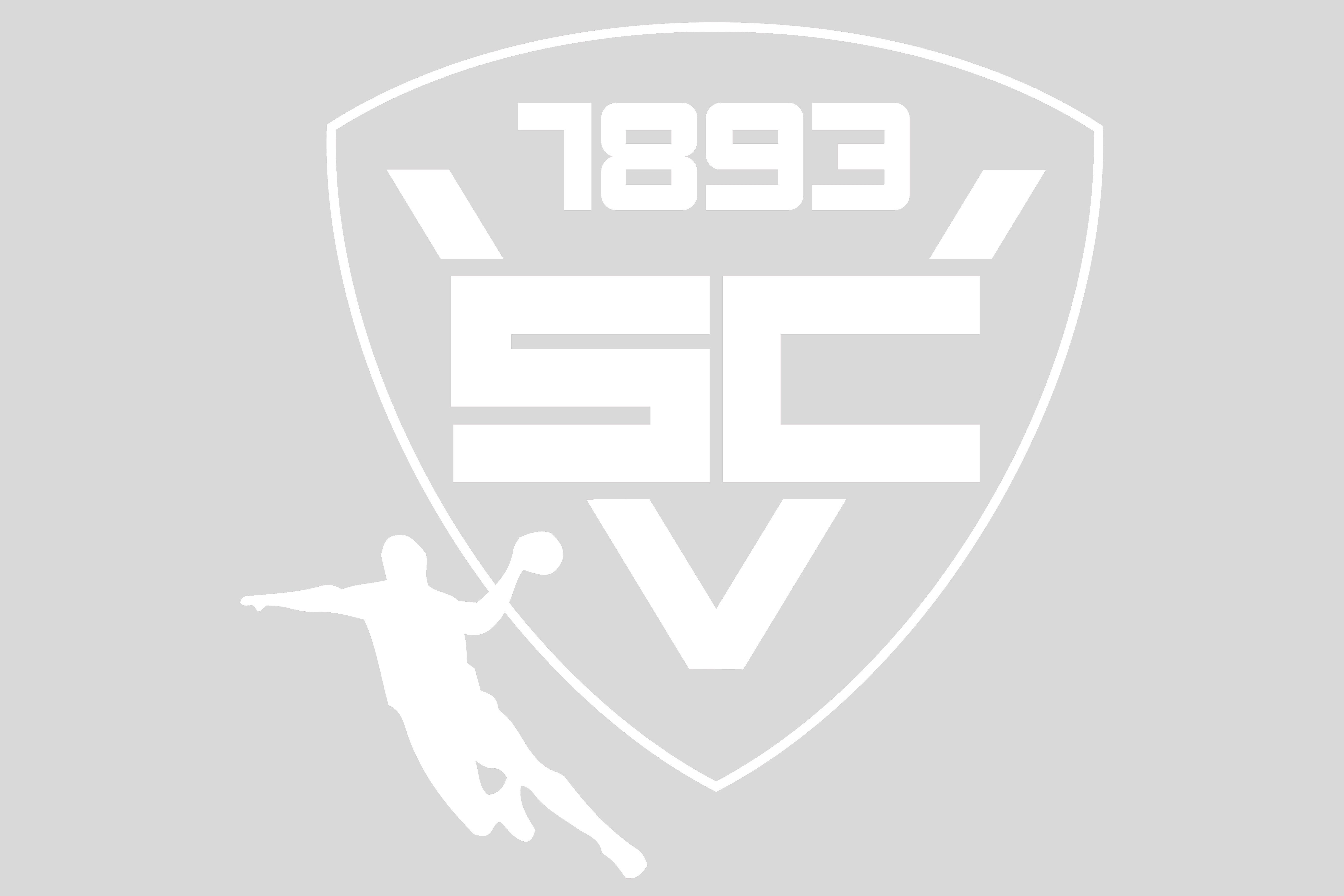 SCV-Handball-Logo weiß auf grau