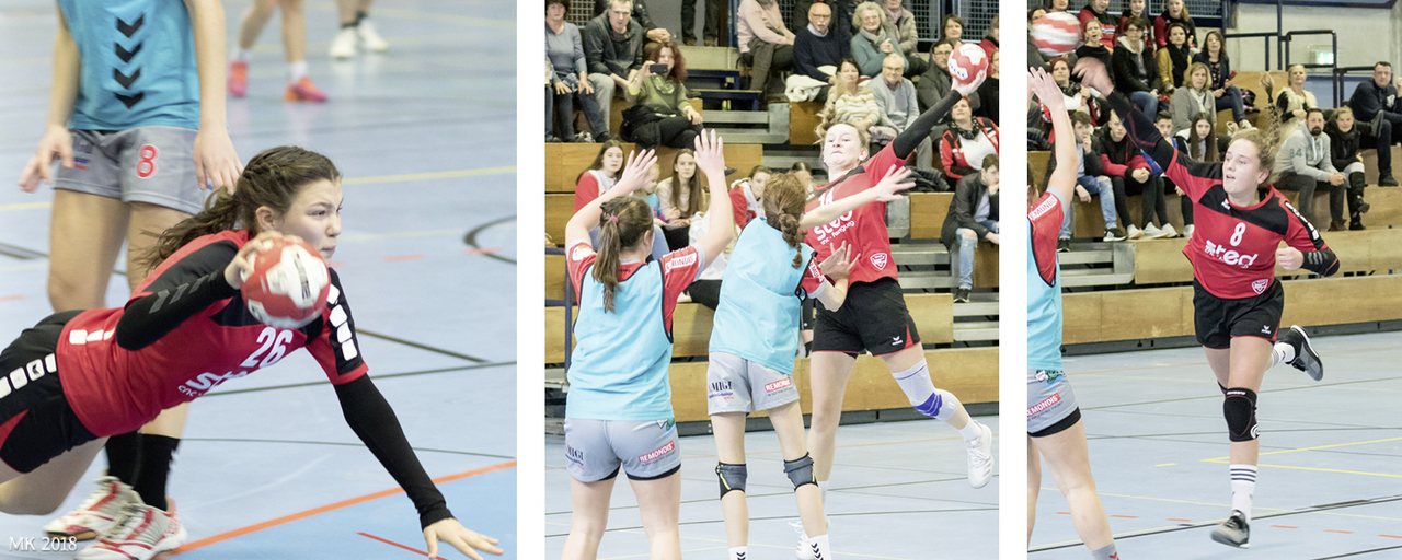 Spielszenen wC-Jugend gegen Gilching