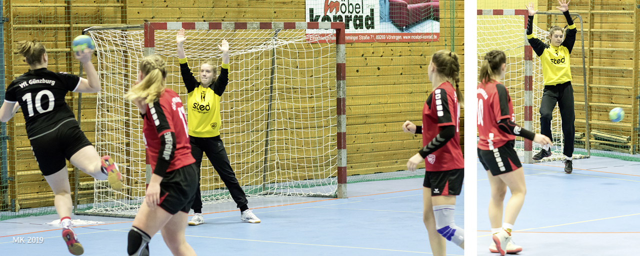 Spielszenen wB gegen Günzburg