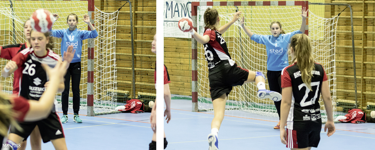 Spielszenen wC-Jugend gegen Königsbrunn